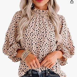 Leopard Ruffle 3/4 Sleeve Blouse - XL - Amazon, Great Condition, worn few times.
